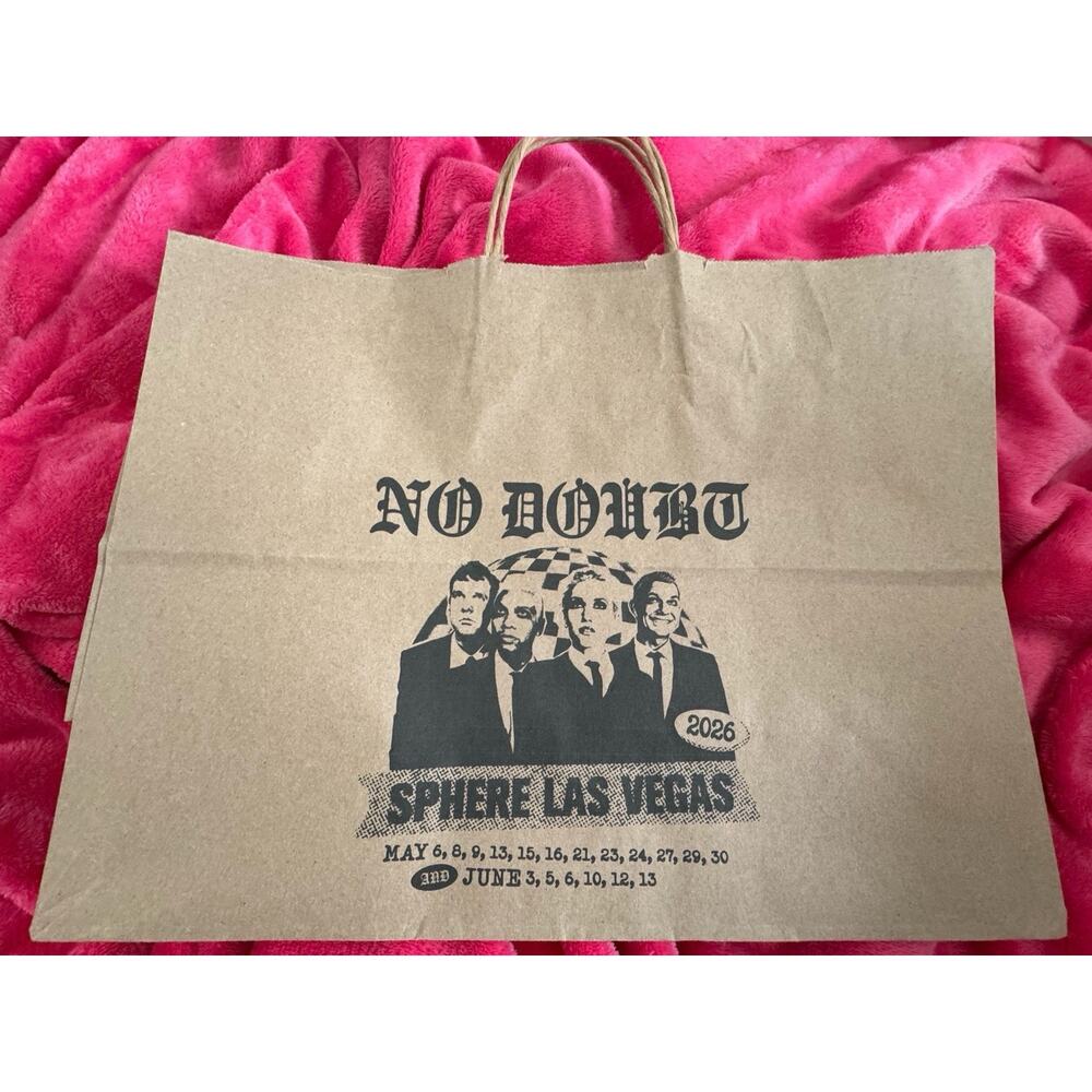 No Doubt Sphere Las Vegas 2026 Exclusive Concert Merch Paper Shopping Bag New